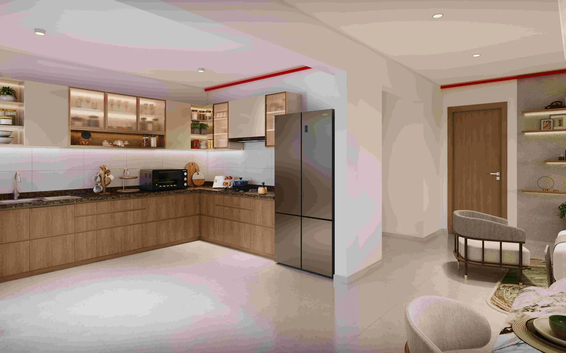 Mahindra Sadahalli modular kitchen interior (representative)