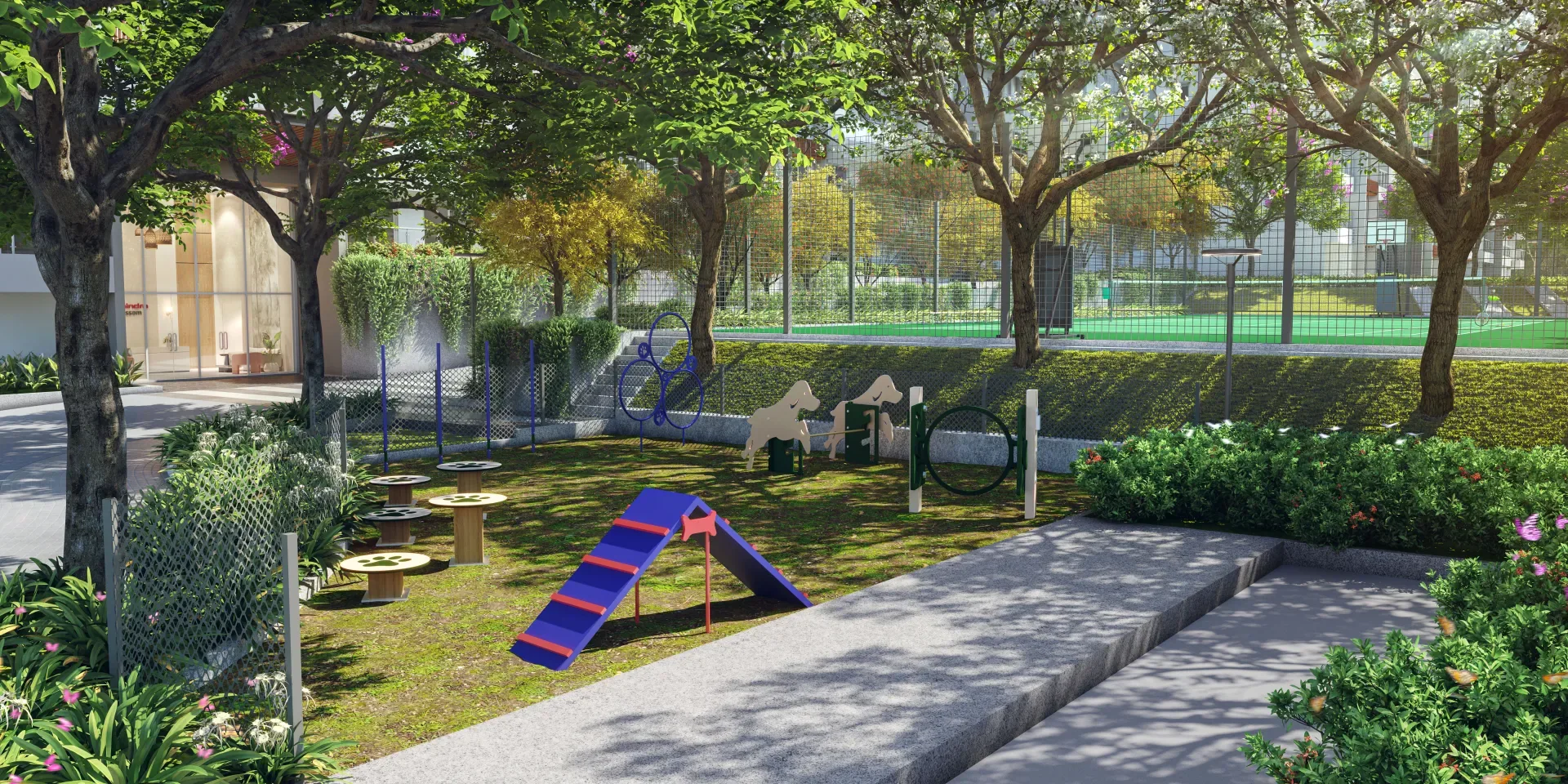Mahindra Sadahalli pet park amenity (representative)