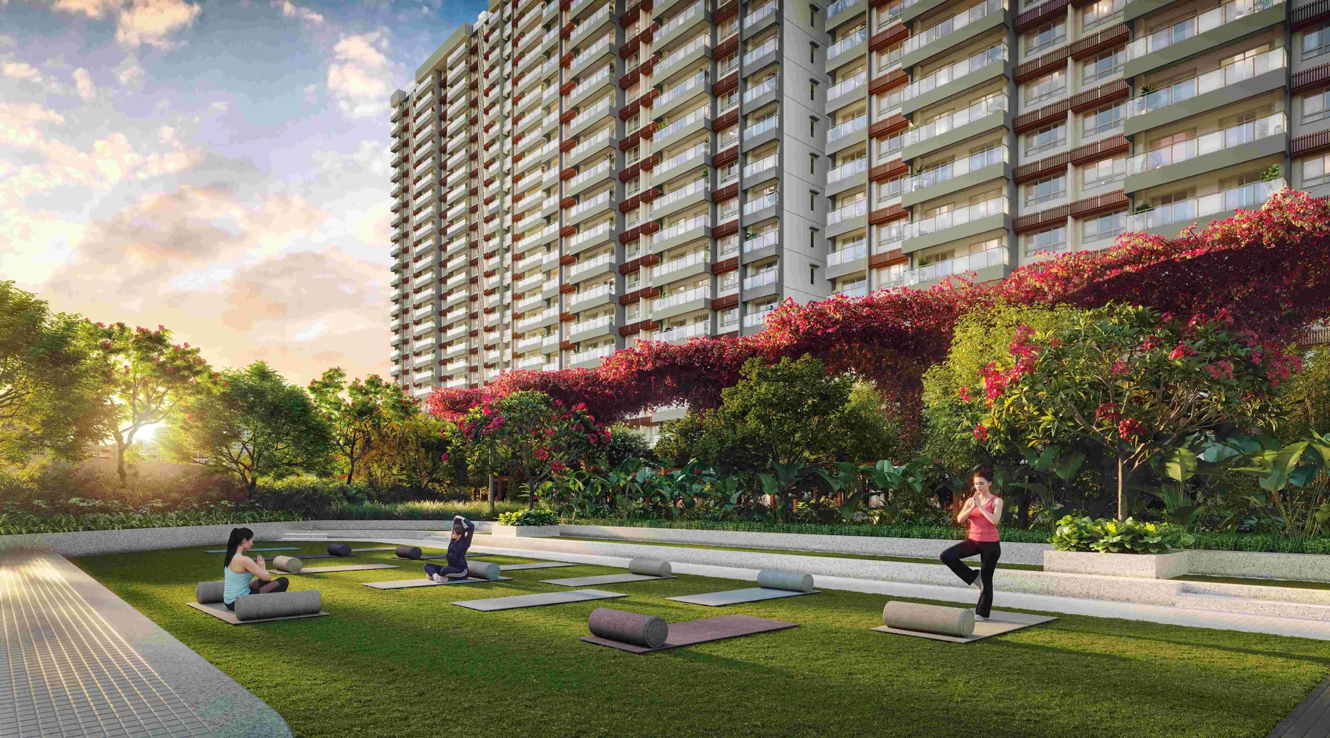 Mahindra Sadahalli yoga and meditation lawn (representative)